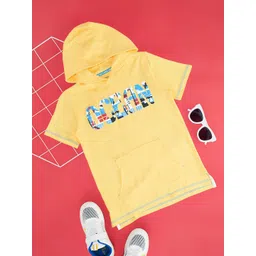 Pantaloons Junior Boy Typography Printed Hooded T-shirt-picture-57