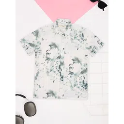 Pantaloons Junior Boys Abstract Printed Spread Collar Cotton Shirt-picture-55