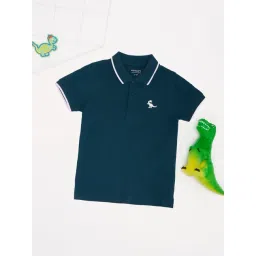 Pantaloons Junior Boys Algiers Blue Logo Polo T-Shirt-picture-34