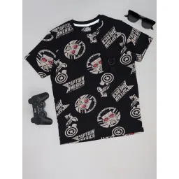 Pantaloons Junior Boys Black Cotton Printed T-Shirts-picture-39