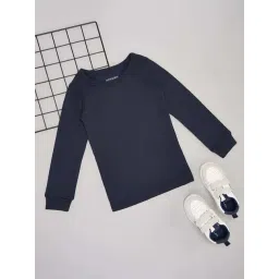 Pantaloons Junior Boys Black Iris Cotton Solid Full Sleeves T-Shirts-picture-46