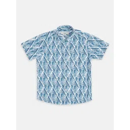 Pantaloons Junior Boys Blue Printed Casual Shirt image 1