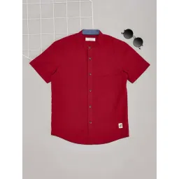Pantaloons Junior Boys Bossa Nova Cotton Solid Shirts-picture-18