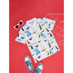 Pantaloons Junior Boys Boys Bright White Cotton Regular Fit Polo T-shirt-picture-47