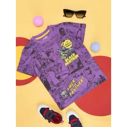Pantaloons Junior Boys Boys Dewberry Purple Printed T-Shirt-picture-45