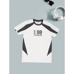 Pantaloons Junior Boys Bright White Color Block T-Shirt-picture-33