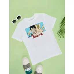 Pantaloons Junior Boys Bright White Cotton Character Based T-Shirts-picture-32