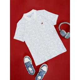 Pantaloons Junior Boys Camouflage Polo Collar Applique T-shirt-picture-13