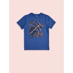 Pantaloons Junior Boys Cobalt Blue Cotton Printed T-Shirt-picture-13