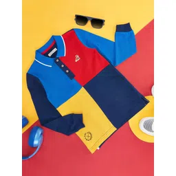 Pantaloons Junior Boys Colourblocked Polo Collar Cotton T-Shirt-picture-21