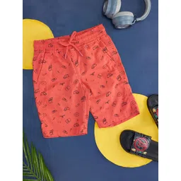 Pantaloons Junior Boys Conversational Printed Mid Rise Cotton Regular Shorts-picture-42
