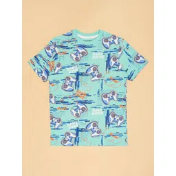 Pantaloons Junior Boys Conversational Printed Round Neck Cotton T-shirt-picture-39