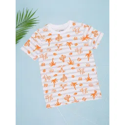 Pantaloons Junior Boys Conversational Printed Round Neck Pure Cotton T-shirt-picture-25