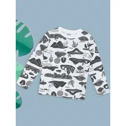 Pantaloons Junior Boys Conversational Printed Round Neck Pure Cotton T-shirt-picture-24