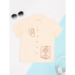 Pantaloons Junior Boys Cream Shirt-image-17