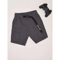 Pantaloons Junior Boys Dark Shadow Cotton Solid Shorts-picture-39