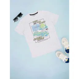 Pantaloons Junior Boys Dawn Blue Cotton Printed T-Shirts-picture-47