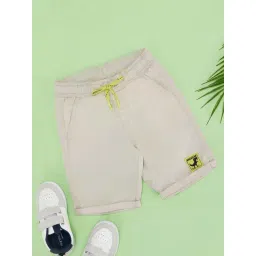 Pantaloons Junior Boys Desert Mist Cotton Solid Shorts-picture-24