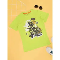 Pantaloons Junior Boys Evening Primrose Cotton Printed T-Shirts-picture-29