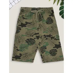 Pantaloons Junior Boys Floral Mid-Rise Pure Cotton Shorts-picture-35