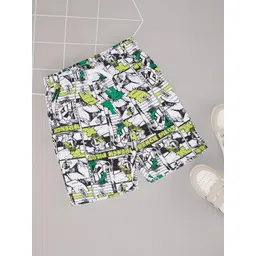 Pantaloons Junior Boys Floral Printed Mid-Rise Cotton Shorts-picture-39