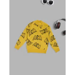 Pantaloons Junior Boys Golden Cream Printed Sweater-picture-18