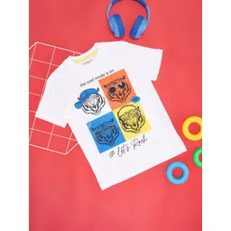 Pantaloons Junior Boys Graphic Print Round Neck T-shirt-picture-17