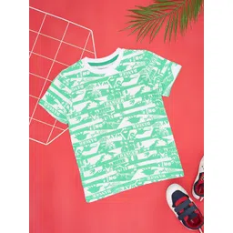 Pantaloons Junior Boys Graphic Print Round Neck T-shirt-picture-14