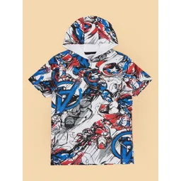 Pantaloons Junior Boys Graphic Printed Hood Cotton T-shirt-picture-35