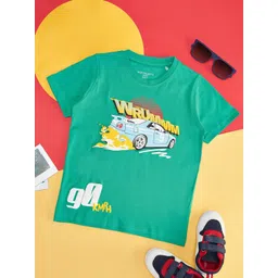 Pantaloons Junior Boys Graphic Printed Round Neck Cotton T-shirt-picture-31