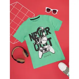 Pantaloons Junior Boys Graphic Printed Round Neck Cotton T-shirt-picture-25