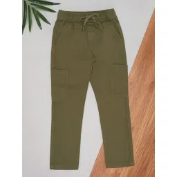 Pantaloons Junior Boys Green Cotton Solid Pants-picture-18