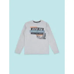 Pantaloons Junior Boys Grey Cotton Printed Full Sleeves T-Shirt-picture-24
