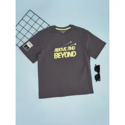 Pantaloons Junior Boys Grey Cotton Printed T-Shirts-picture-31