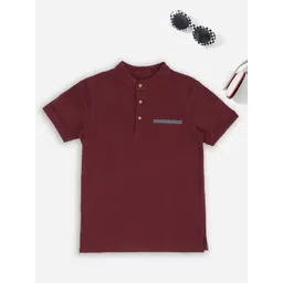 Pantaloons Junior Boys Mandarin Collar T-shirt-image-15