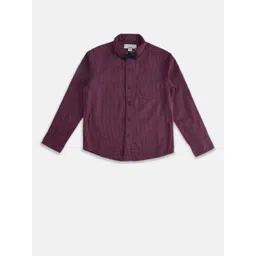 Pantaloons Junior Boys Maroon Printed Cotton Party Shirt-picture-46
