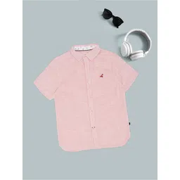 Pantaloons Junior Boys Micro Checked Spread Collar Cotton Casual Shirt-picture-19