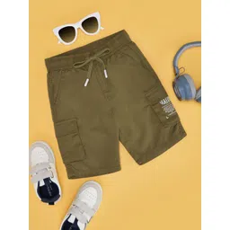Pantaloons Junior Boys Mid-Rise Regular Fit Cotton Cargo Shorts-picture-37