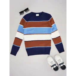 Pantaloons Junior Boys Multicolor Color Block Full Sleeves Sweaters & Cardigans-picture-42