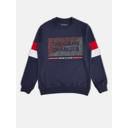 Pantaloons Junior Boys Navy Blue Printed Sweatshirt-picture-47