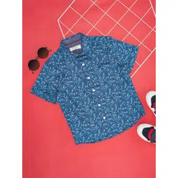 Pantaloons Junior Boys Opaque Printed Casual Shirt-picture-24