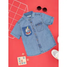 Pantaloons Junior Boys Opaque Printed Casual Shirt-picture-18