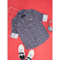 Pantaloons Junior Boys Opaque Printed Casual Shirt-picture-17