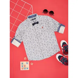 Pantaloons Junior Boys Opaque Printed Casual Shirt-picture-31