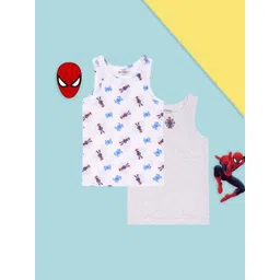 Pantaloons Junior Boys Pack Of 2 Printed Sleeveless Cotton Basic Innerwear Vests-picture-25