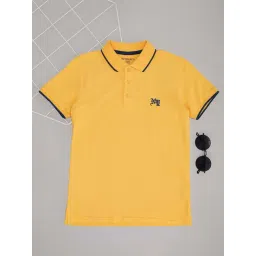 Pantaloons Junior Boys Primrose Yellow Cotton Solid T-Shirts-picture-21