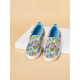 Pantaloons Junior Boys Printed Comfort Insole Contrast Sole Slip-On Sneakers-picture-49