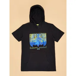 Pantaloons Junior Boys Printed Hood Cotton Tshirt-picture-40