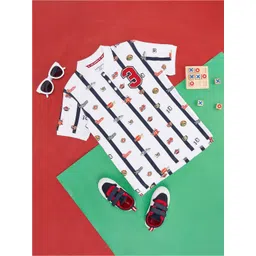 Pantaloons Junior Boys Printed Polo Collar Cotton T-shirt-picture-30