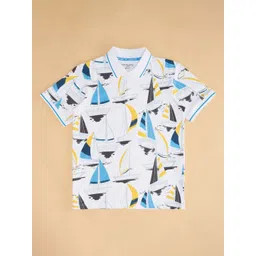 Pantaloons Junior Boys Printed Polo Collar Cotton T-shirt-picture-14